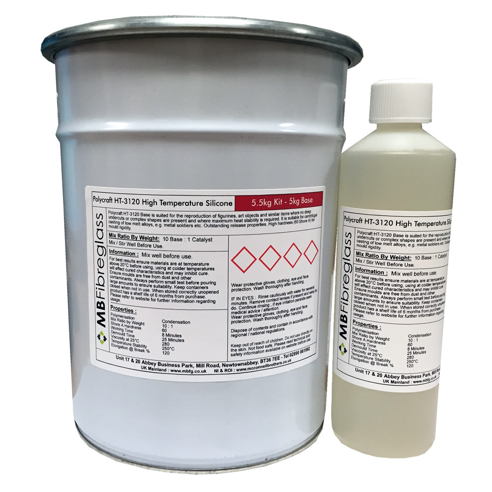 Polycraft HT3120 5.5kg RTV High Temperature Silicone Mould Making