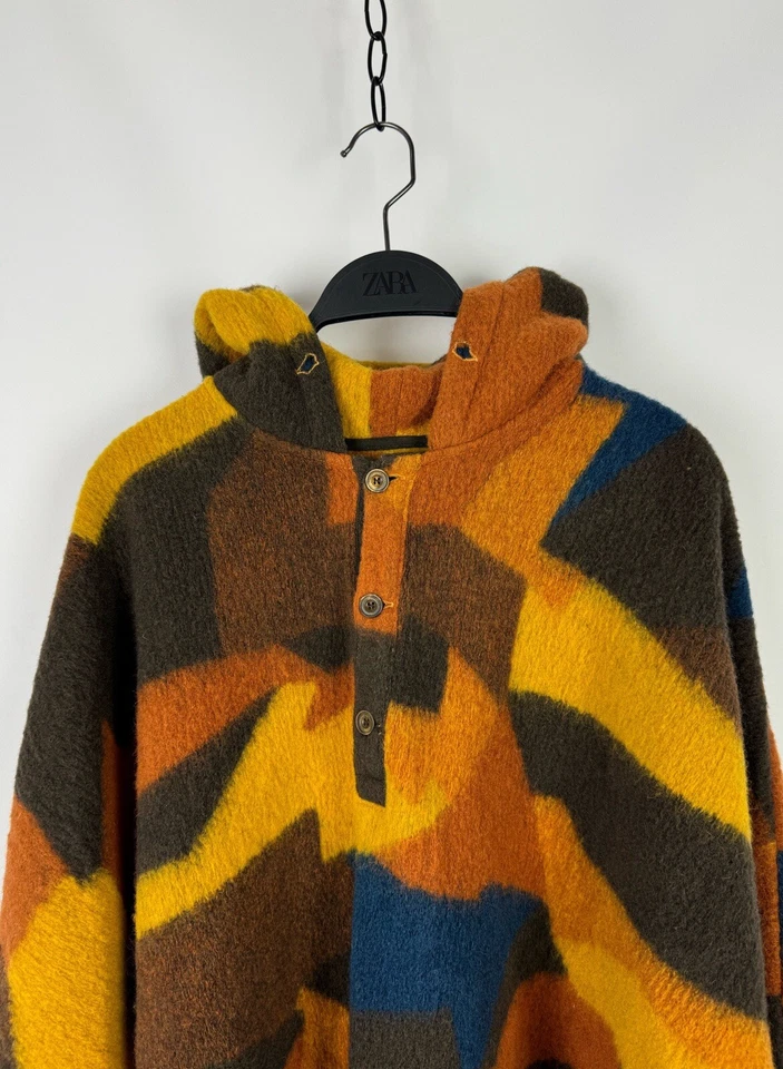 Etudes France Geometric Multicolor Poncho Unisex Jacket - Image 2 of 4