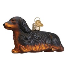 Long-Haired Dachshund Ornament