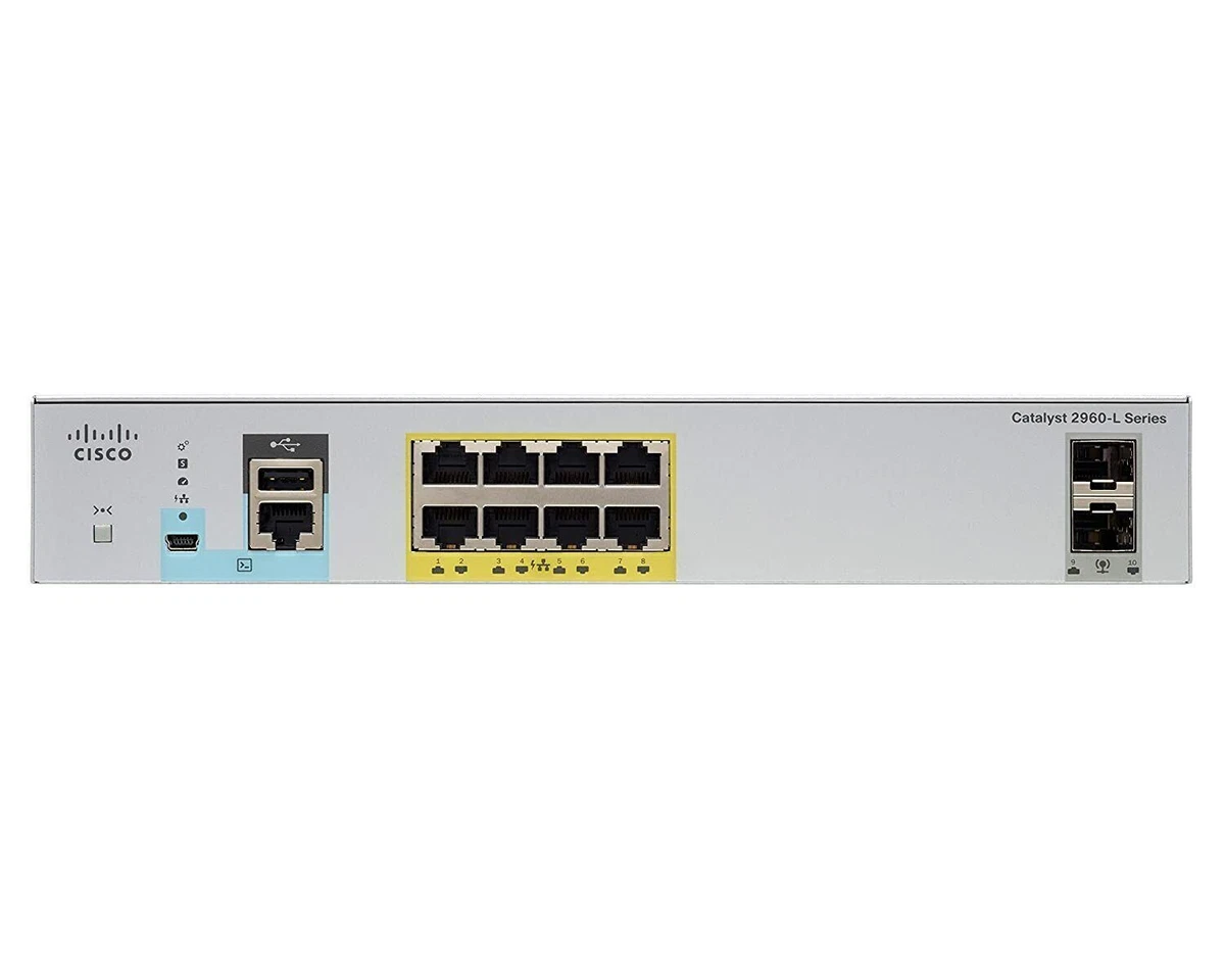 Cisco WS-C2960L-8PS-LL Catalyst Port GigE PoE 2 x 1G SFP New Sealed