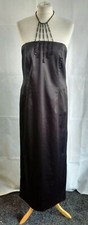 Debut black strapless beaded Long Party Dress. UK women's size 14