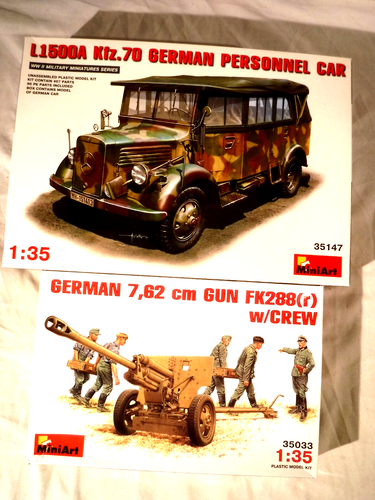 1/35 Miniart German Mercedes Benz Personnel Car w/ 7.62cm Gun & 5 Crew