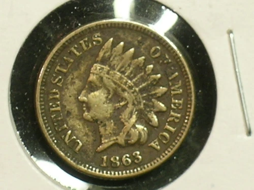 1863  Indian Cent  - VF+ Very Fine Details --  COMBINE SHIPPING       (AD10-3))