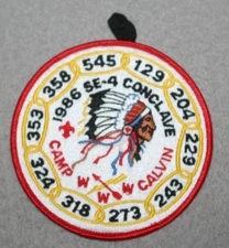 BSA OA 1986 SECTION 4 CONCLAVE INITO 324 HOST LODGE PATCH CAMP CALVIN