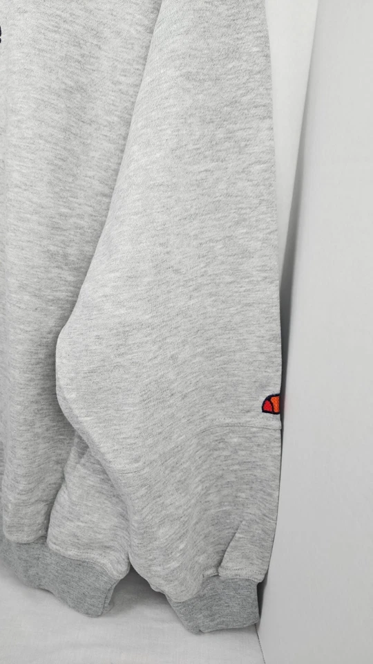 NUEVO CON ETIQUETAS VINTAGE Ellesse Collezioni Tenis Hombres Cuello Redondo Sudadera E5038 Grande Gris Foto 4 de 4