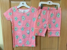 New Carter's Girls Avocado Cat Pajama Set Snug fit Shorts many sizes