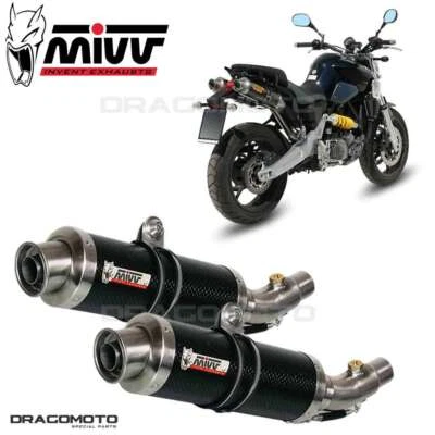 double échappement YAMAHA MT-03 660 2006 2007 MIVV Gp Carbone sous le siège - Photo 1/4