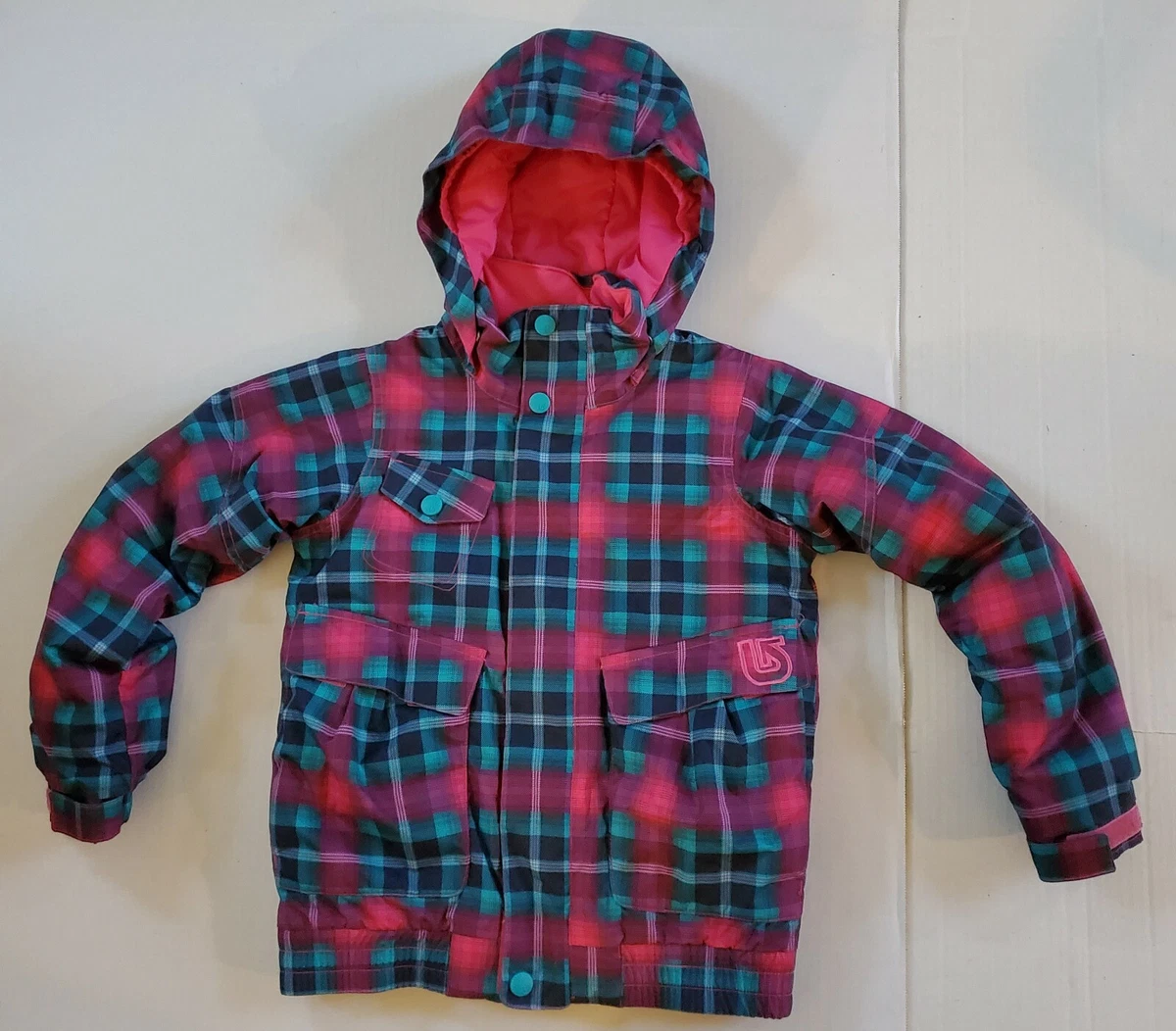 Plaid top snow jacket