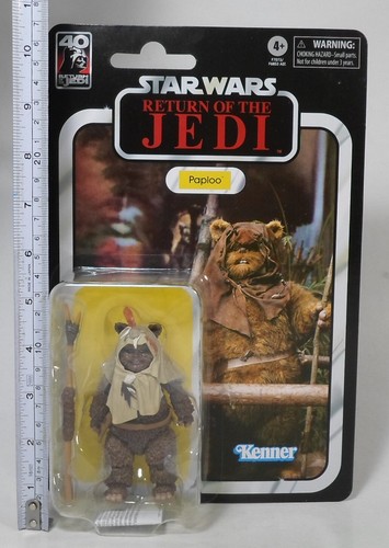FIGURA DE ACCIÓN EUROPEA STAR WARS SERIE NEGRA RETORNO DEL JEDI EWOK PAPLOO 4" - Imagen 2 de 15
