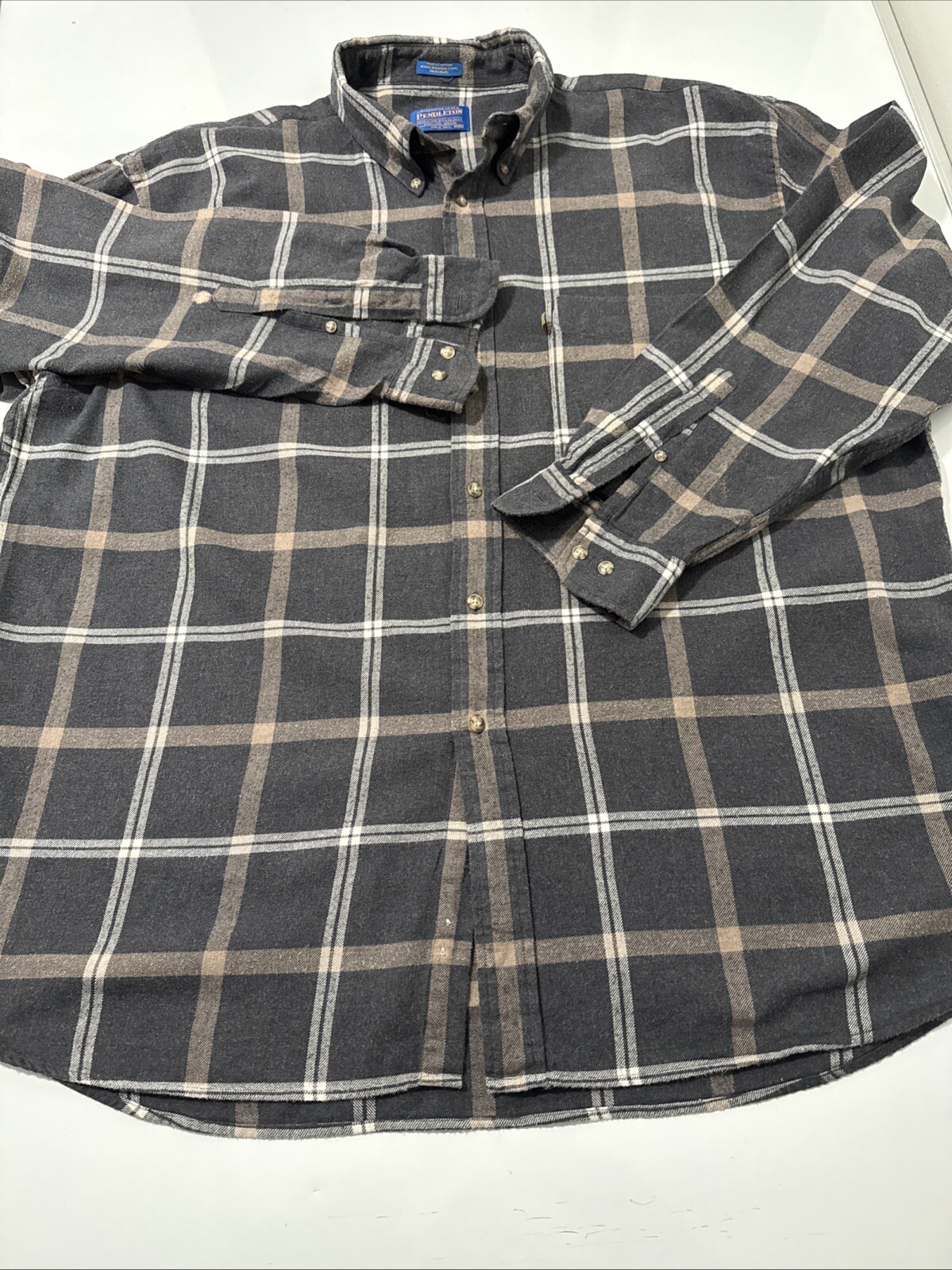 Pendleton Men’s Gray Multi Plaid Button Down Long… - image 8