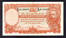Australia R-11. (1936) 10 Shillings - Riddle/Sheehan.. Geo V Portrait.. gEF