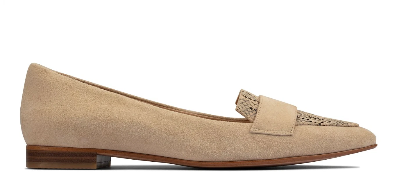 Mocassino Clarks donna Laina 15 2 ballerine tortora serpente 26156412