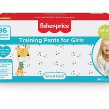 Fisher-Price Girls Disposable Training Pants for Toddlers, 4T-5T, 96 Count