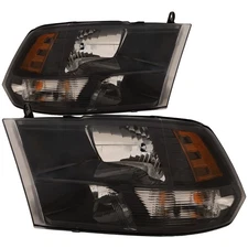 Headlight Set For Ram 1500 2500 3500 or 1500 Classic CAPA Left Right Halogen