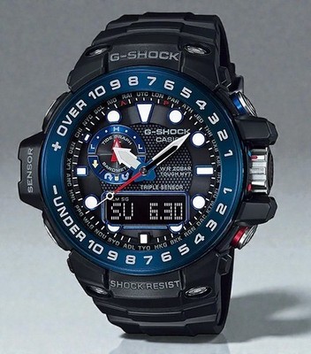 Casio G-SHOCK GWN-1000B-1BJF Gulfmaster Solar Radio Watch Good Condition