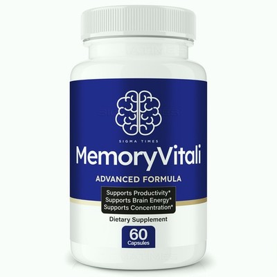 MemoryVitali Capsules, Daily Brain & Memory Support Supplement 60ct