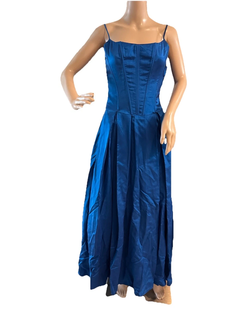 jessica mcclintock blue dress 90s Jessica McClintock Gunne Sax Blue Strapless Party Dress – CRITERIA  VINTAGE main image 0