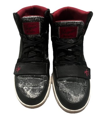 Men s Original Penguin Moby Hi Plaid Leather High Top Sneakers Size 11 US 10 UK
