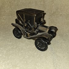 Vtg 1908 Buick 1974 Banthrico Chicago Bank Bronze Metal Vehicle Ft Sill Nat.Bank