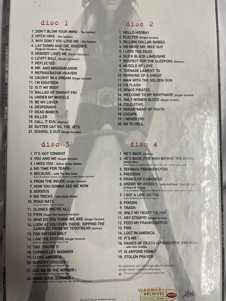 The Life & Crimes of Alice Cooper 4 Compact Discs Box Set Rhino 1999 NEW Sealed Foto 4 de 4