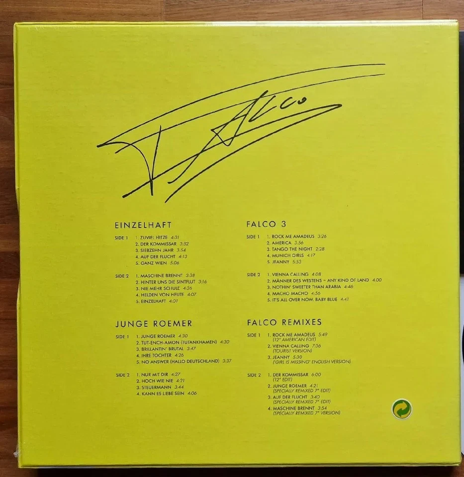 FALCO | VINYL Box 4-LP FARBIG Einzehaft 3 Junge ROEMER Kommissar REMIXES 12" - Bild 4 von 4