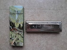 M. Hohner the Echo Harp Harmonica, Vintage, Made in Germany, 56/96 C/G M2, box