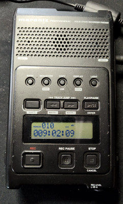 Marantz PMD 660 recorder with 5V power supply, 4GB CF card