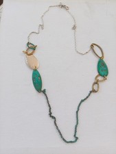 Silpada Retired Sterling Brass Adjustable Long Chain Double Chain Necklace