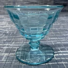 VTG Blue Vaseline Uranium Sorbet Dish RARE Glows Under UV