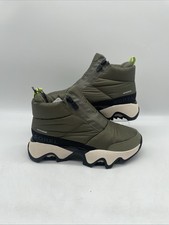 Sorel Women's Kinetic Impact Caribou Waterproof Boots Green UK 4 EU 37 New