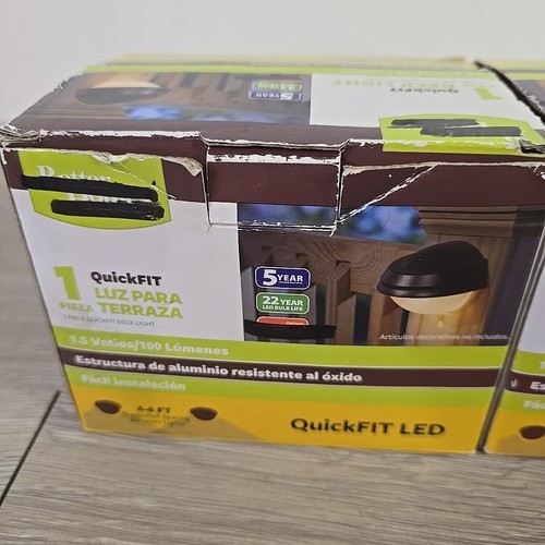2pc Set Better Homes & Garden Deck Light 1.5 Watt QuickFit LED oil Rubbed Bronze - Picture 2 of 5