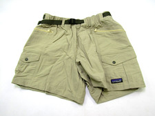 Patagonia Hiking Shorts Womens Small Zip Pockets Belted Waist Elastic Outdoor