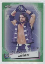2021 Topps Chrome WWE Image Variations Green Refractor /99 AJ Styles #IV-1