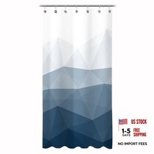 Design 36 x 72 Inches Ombre Small Stall Shower 36"W x 72"L Pack of 1 Blue