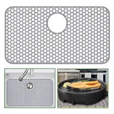 New Silicone Sink Protectors for Kitchen Sink 26"x14" kitchen Mat Non-Slip Heat