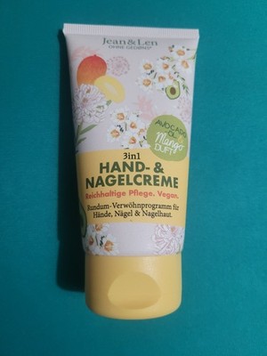 Hand- & Nagelcreme Mango & Avocado vegane Pflegeformel mit Shea- und Kakaobut...