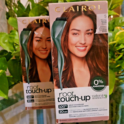 2x Clairol Root Touch-up Natural Instincts 5 Medium Brown Gray Coverage Dye Kit