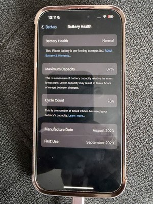 iPhone 15 Pro 256GB -Unlocked- Excellent Condition- 87% battery- NaturalTitanium
