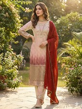 Pakistani Salwar Chinon Ready To Wear Suit Wedding Party Bollywood Eid Dress New