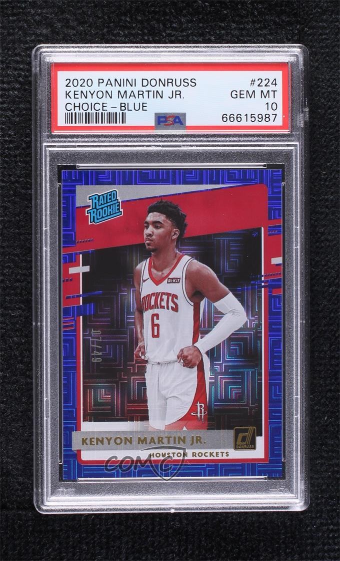 2020 Donruss Choice Blue 7/49 Kenyon Martin Jr #224 PSA 10 GEM MT Rookie RC n0c