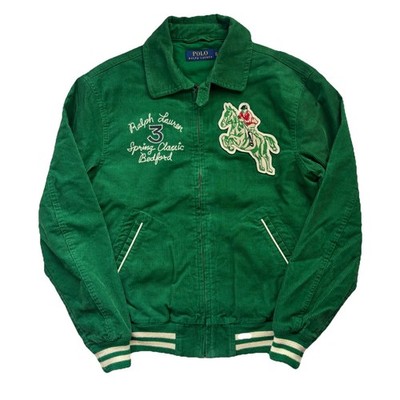 Polo Ralph Lauren Bedford Stable Equine Jacket Green Cord XS