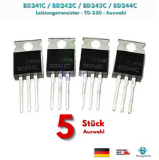 5x Leistungstransistor BD241C / BD242C / BD243C / BD244C – NPN & PNP – TO-220