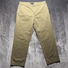 Tommy Hilfiger Pants Mens 36x32 Beige 100% Cotton Chino Twill Straight Casual