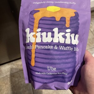 Kiukiu Ube Mochi Pancake & Waffle Mix 16 oz GLUTEN FREE