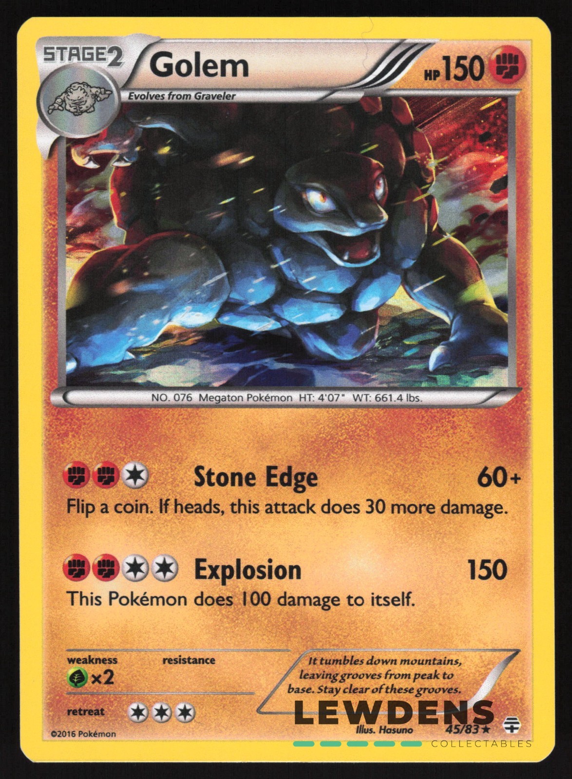 Golem - 45/83 - Holo Rare - Generations - Pokemon Card