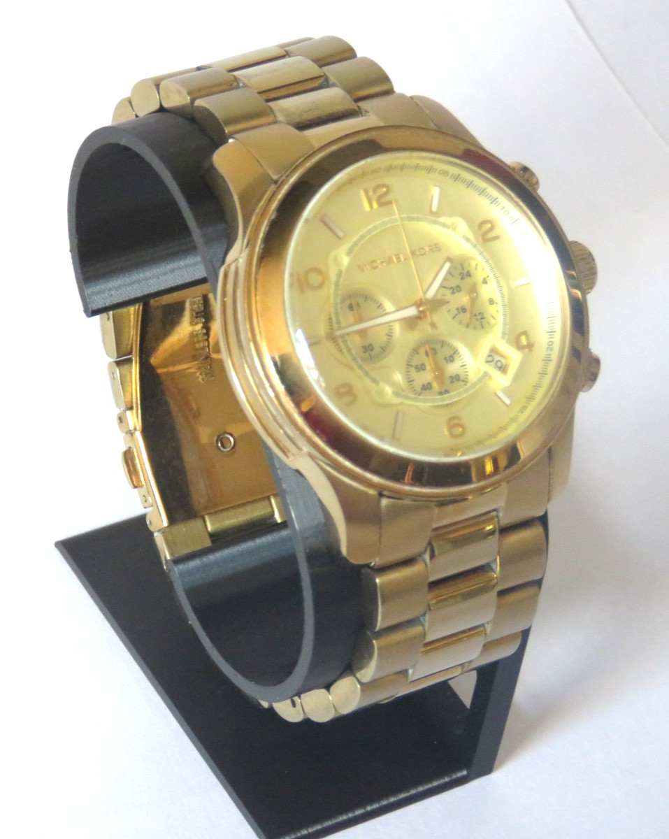 Boxed Michael Kors MK8077  Gold Chronograph Watch - TIMPSON LIFETIME BATTERY
