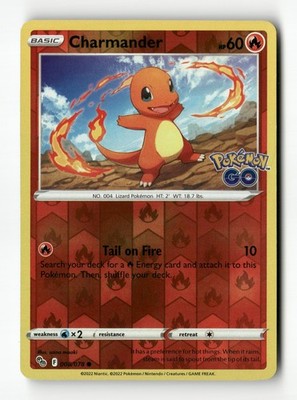Charmander Reverse Holo Pokemon GO 008/078 LP Pokémon TCG
