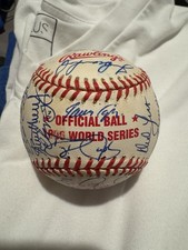 1996 Atlanta Braves Team Autographed Official World Series Baseball 37 Auto Full