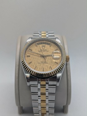 Men s Rolex Tudor Prince Day-Date 36mm Ref. 76213   Two-Tone Gold/Steel Watch
