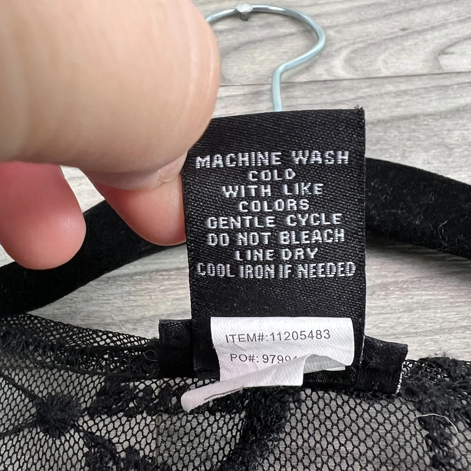 Torrid Kaftan Natación Encubrimiento Mujer 0/L Negro Bordado Transparente Corbata Frontal Playa Foto 4 de 4